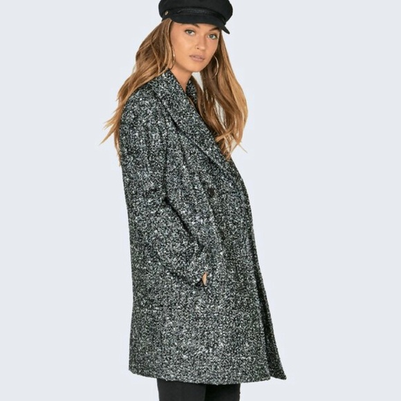 Amuse Society Jackets & Blazers - Amuse Society Wanna Shag Harringbone Coat Medium